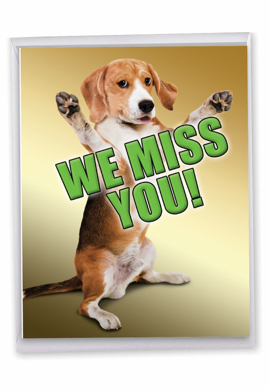 Miss YouThis Much Dog, Jumbo Miss You Greeting Card - J2232MYG-US