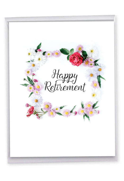 Elegant Flowers, Jumbo Retirement Greeting Card - J4175CRTG-US