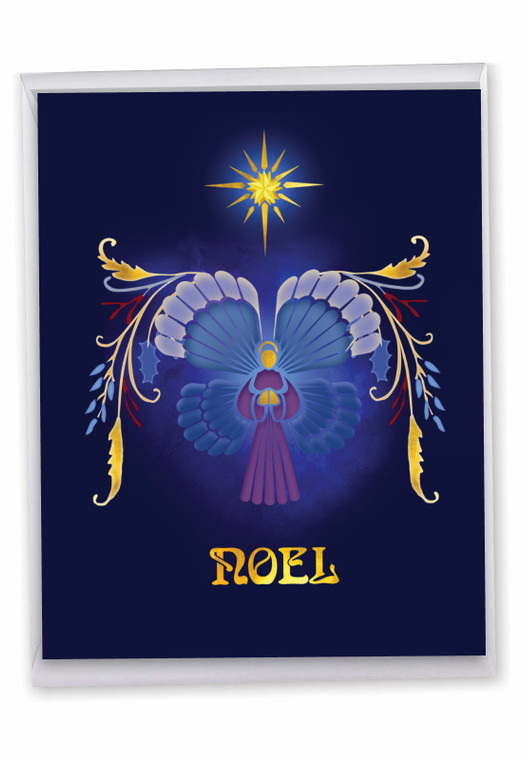Nouveau Noel - Angel, Jumbo Christmas Greeting Card - J6124BXSG