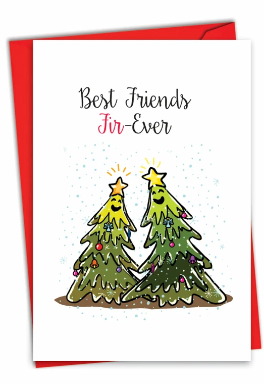 Punny Holidays - Forever, Printed Christmas Greeting Card - C7122DXSG