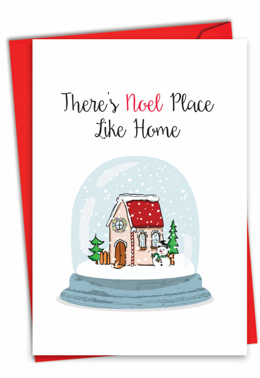 Punny Holidays - Snowglobe, Printed Christmas Greeting Card - C7122HXSG