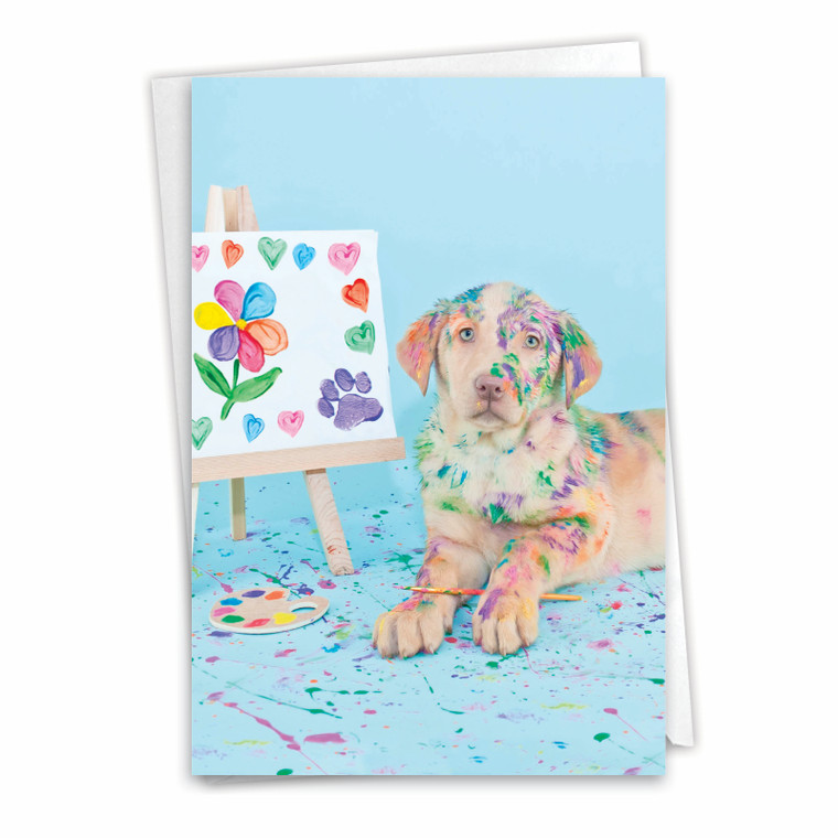 Dirty Dogs - Artist, Printed Sorry Greeting Card - C7217ESRG