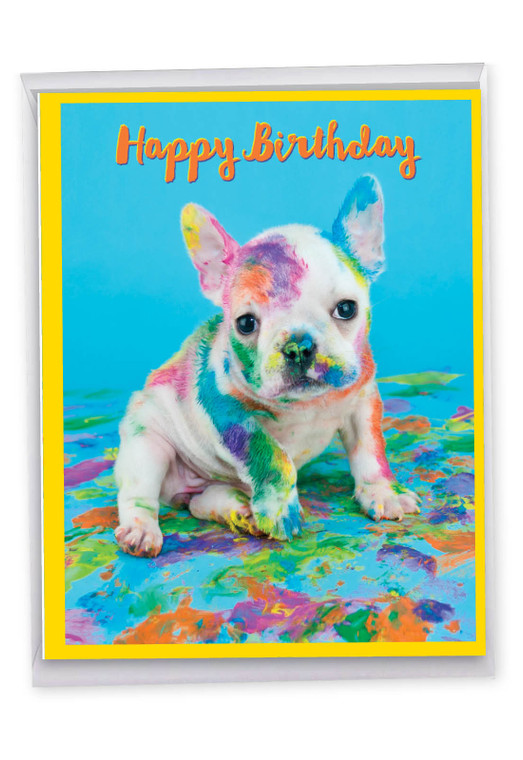 Dirty Dogs - Puppy, Jumbo Birthday Greeting Card - J7217ABDG-US