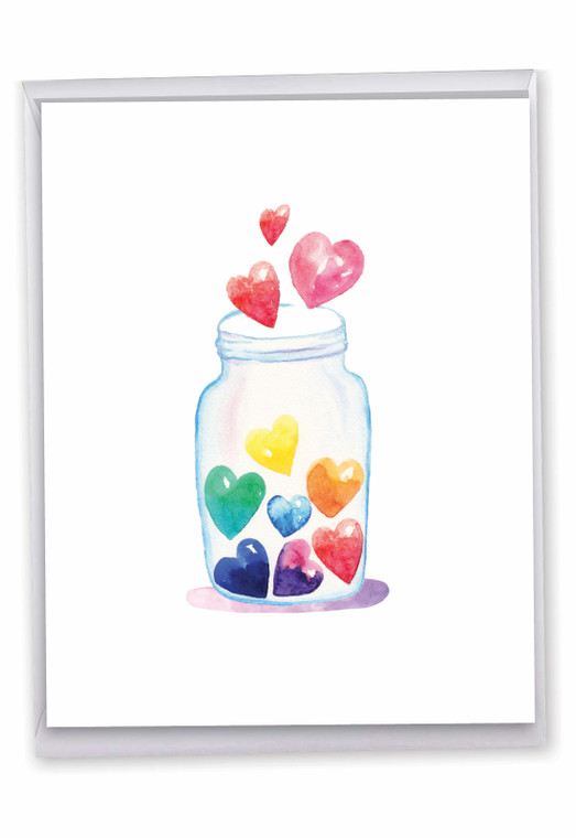 Love Jar, Jumbo Valentine's Day Greeting Card - J3183DVDG