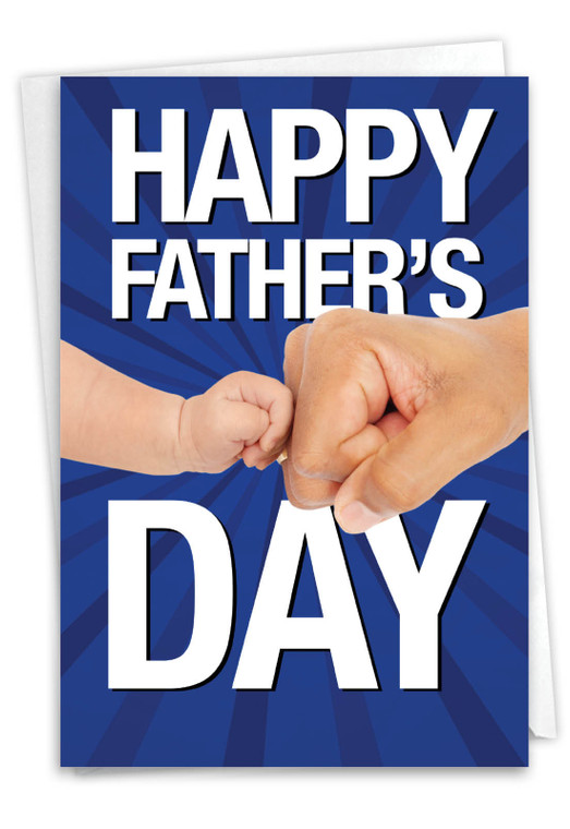 Baby Fist Bump, Printed Father's Day Greeting Card - C6768FDG