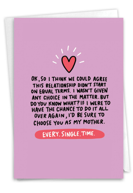 Mother Relationship, Printed Mother's Day Greeting Card - C3146MDG