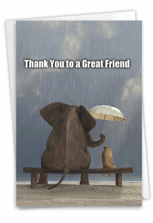 Thank You To A Great Friend, Printed Thank You Greeting Card - C9106TYG