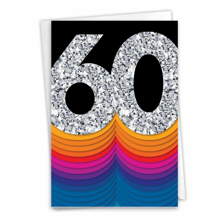 Bold Milestones - 60, Printed Milestone Anniversary Greeting Card - C6110DMAG