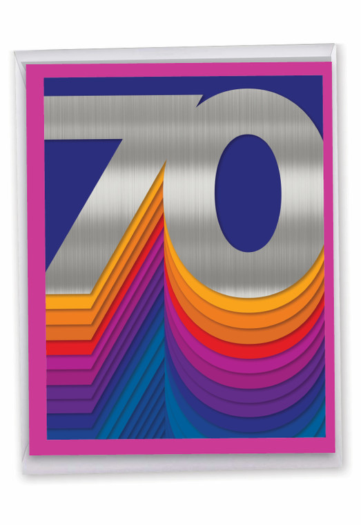 Bold Milestones - 70, Jumbo Milestone Birthday Greeting Card - J6110EMBG