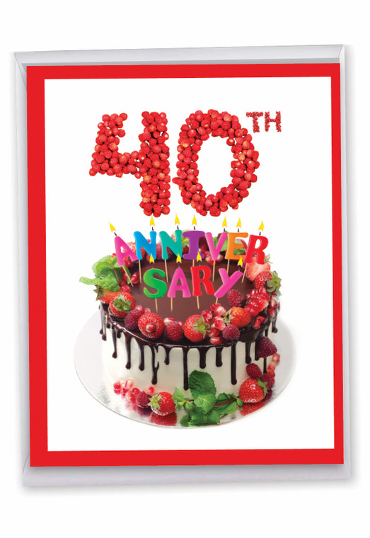 Big Day - 40, Extra Large Milestone Anniversary Greeting Card - J7060EMAG Big Day - 40, Extra Large Milestone Anniversary Greeting Card - J7060EMAG