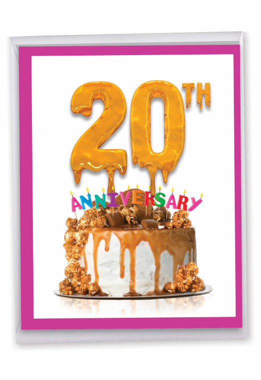 Big Day - 20, Jumbo Milestone Anniversary Greeting Card - J7060PMAG