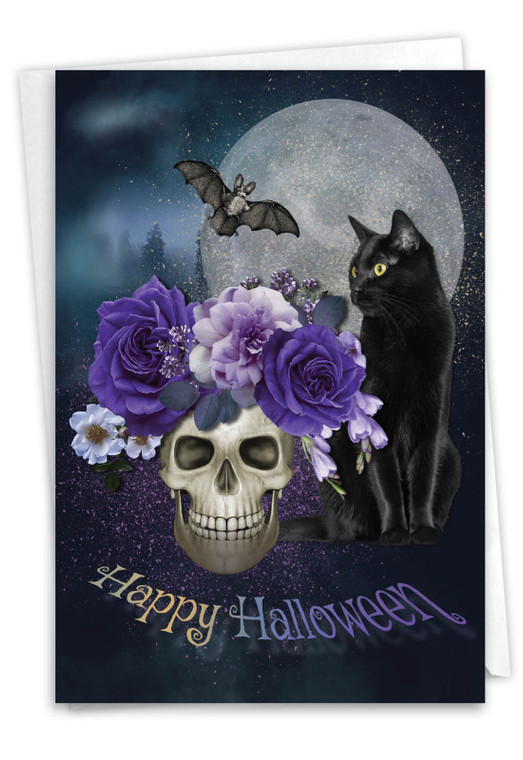 Ghoulish Greetings, Printed Halloween Greeting Card - C9147BHWG