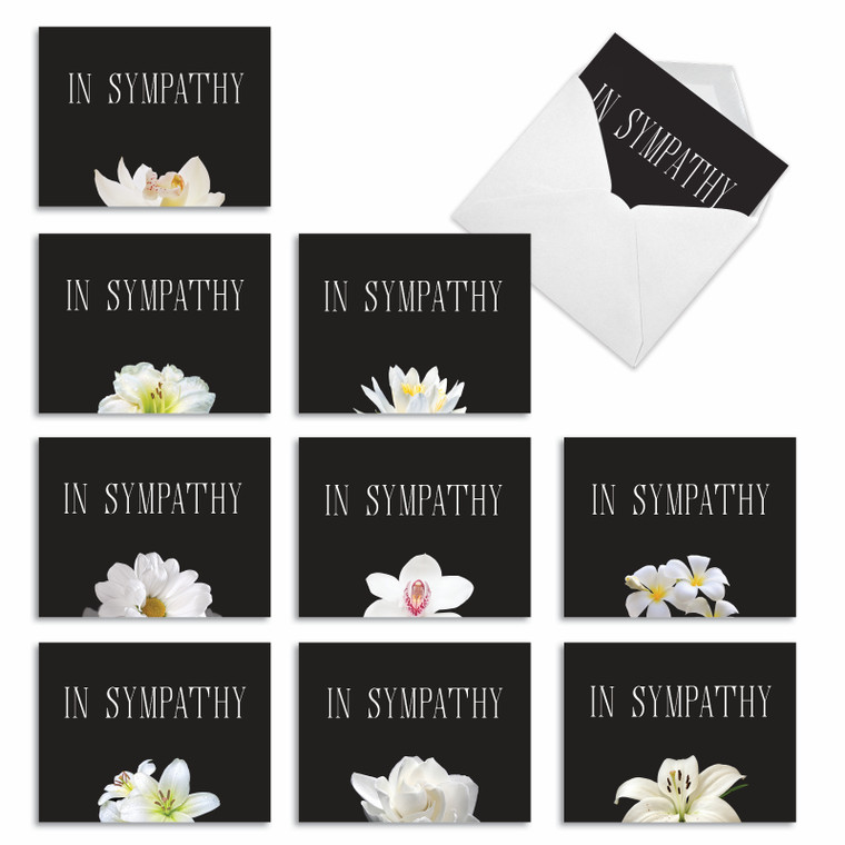 Floral Support, Assorted Set Of Sympathy Notecards - AM9156SMG