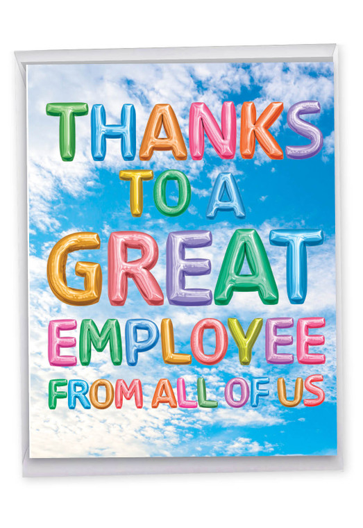 Inflated Messages - Employee, Extra Large Administrative Professionals Day Greeting Card - J5651YAPG-US