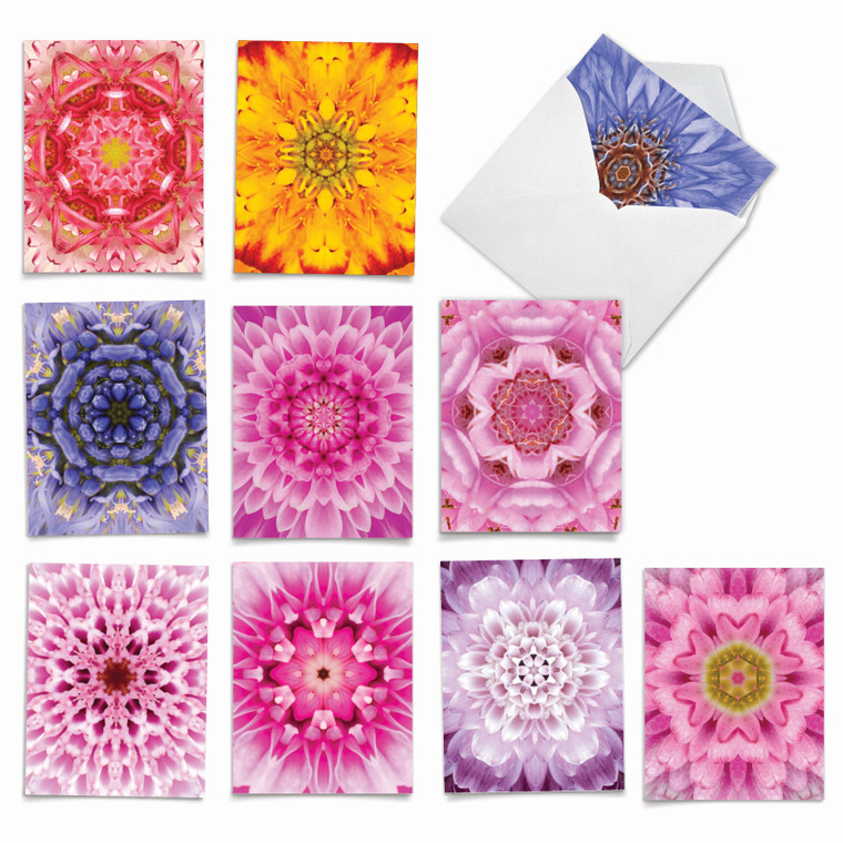 Bloomoscopic, Assorted Set Of Blank Notecards - AM6033OCB