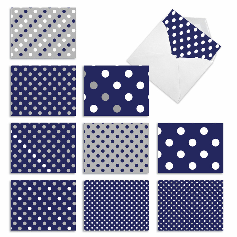 In The Navy, Assorted Set Of Blank Notecards - AM3067OCB