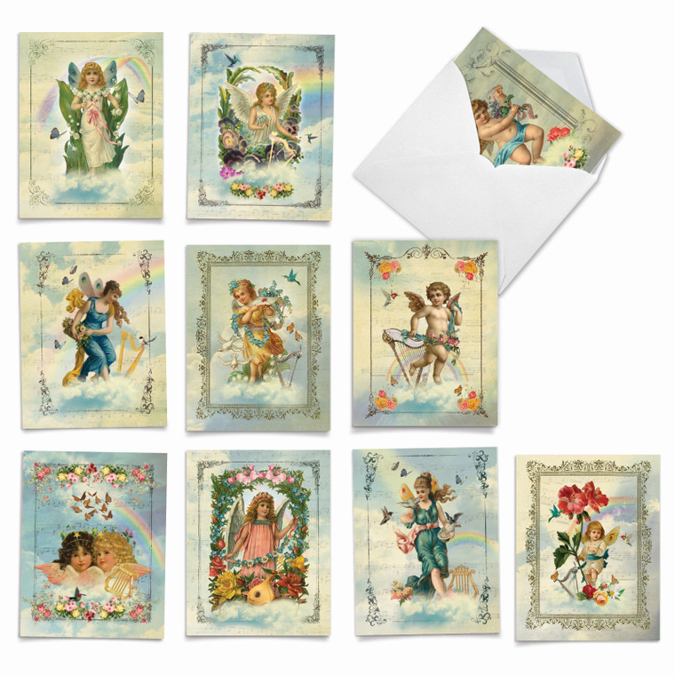 Angelic Notes, Assorted Set Of Blank Notecards - AM6446OCB