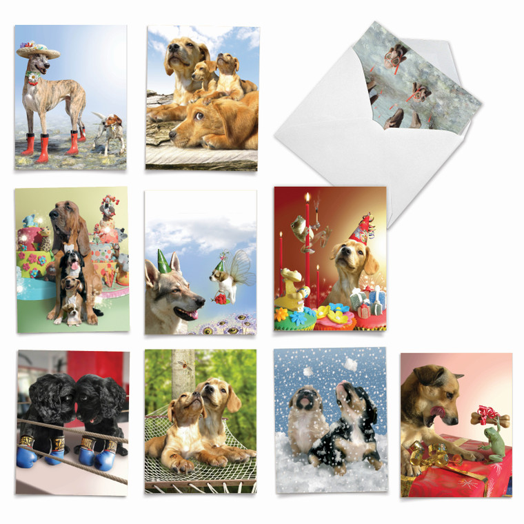 Puppy Love, Assorted Set Of Blank Notecards - AM6546OCB