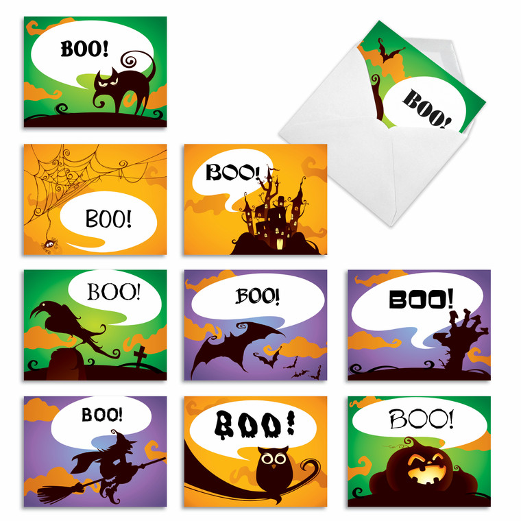 Boo-tiful Notes, Assorted Set Of Blank Notecards - AM6688HWB