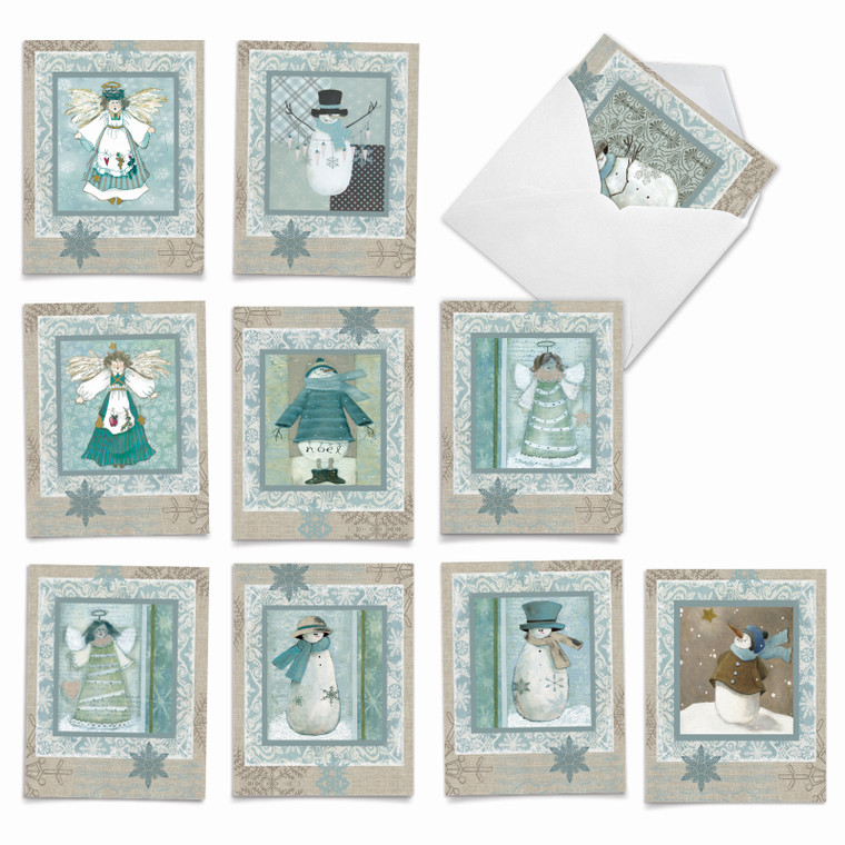 Snow Angels, Assorted Set Of Blank Notecards - AM6731SGB