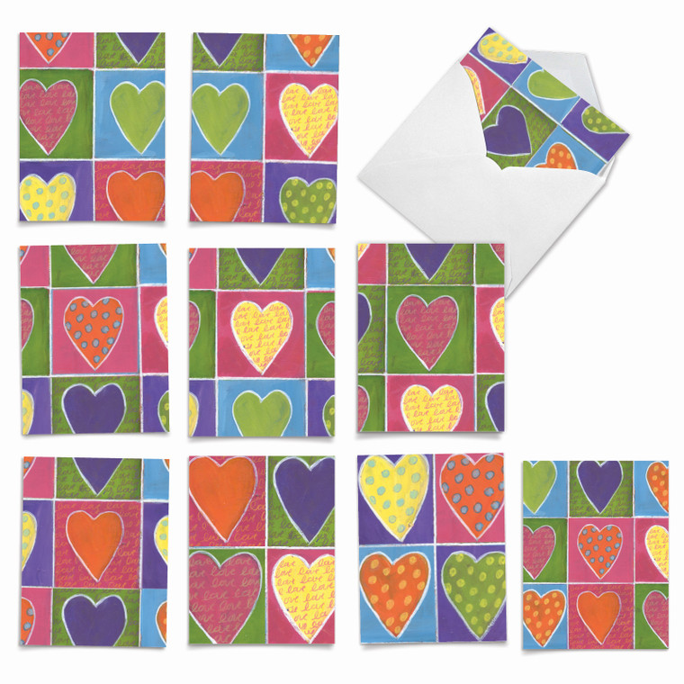 From The Heart, Assorted Set Of Blank Notecards - AM6024OCB