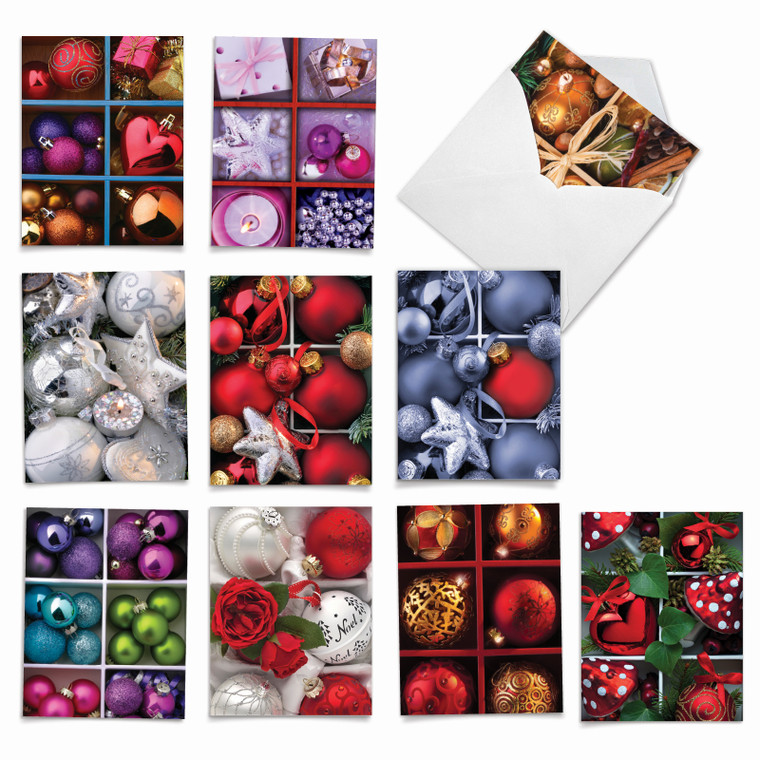 Christmas Ornament Crates Holiday Greeting Cards