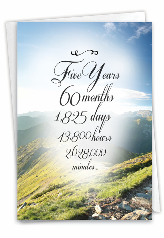 5 Year Time Count, Printed Recovery Greeting Card - C9435AAG