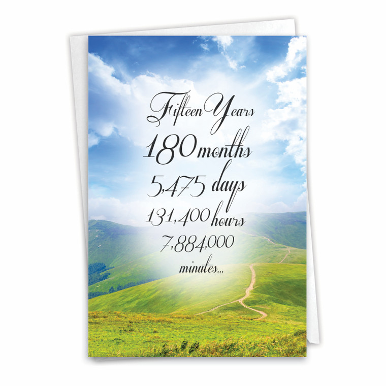 15 Year Time Count, Printed Recovery Greeting Card - C9436AAG