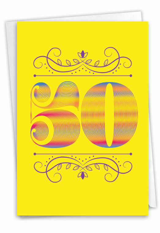 Fab Figures - 50, Printed Milestone Birthday Greeting Card - C9458CMBG