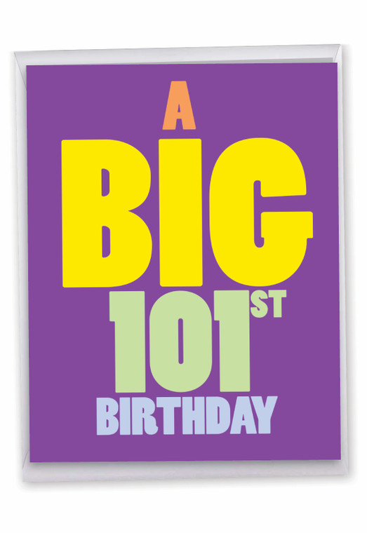 Big 101, Extra Large Milestone Birthday Greeting Card - J9388MBG
