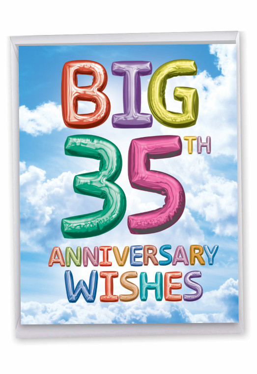 Inflated Messages - 35, Jumbo Milestone Anniversary Greeting Card - J9432MAG-US