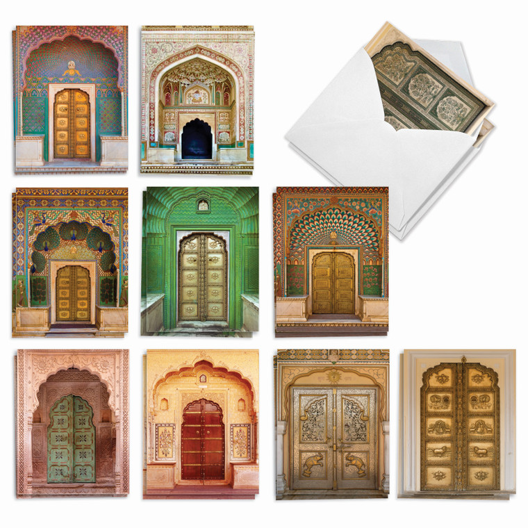 Ornate Doors, Assorted Set Of Blank Notecards - AM9539OCB
