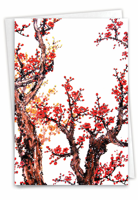 Cheers and Cherries, Printed Chinese New Year Greeting Card - C5072CCN