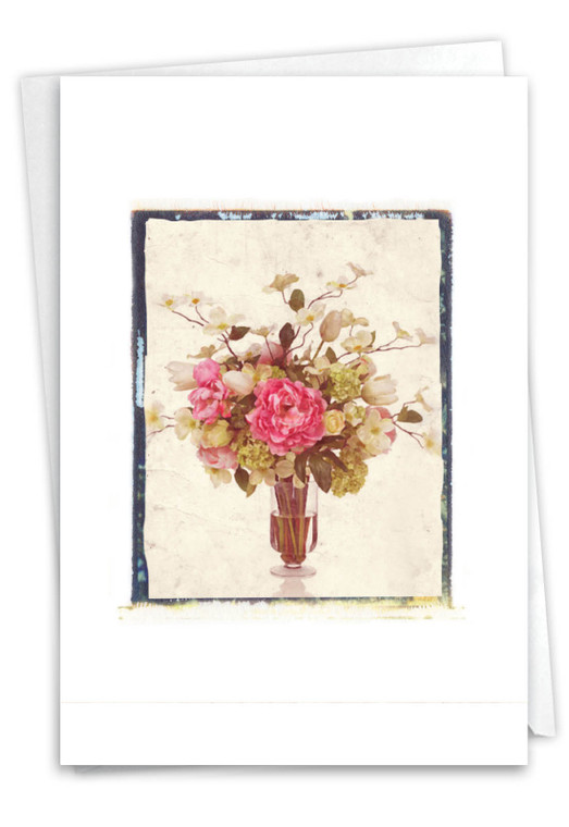 Foto Florals - Vase, Printed Sympathy Thank You Greeting Card - C9540GSTG