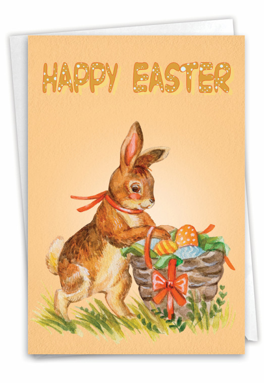 Watercolor Bunnies, Printed Easter Greeting Card - C9166FEAG