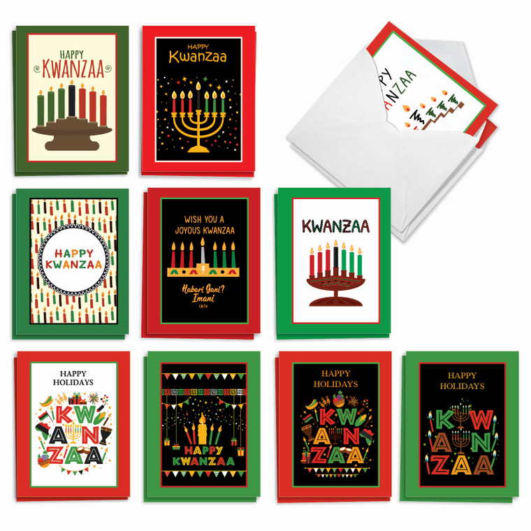 Seven Candles, Assorted Set Of Kwanzaa Notecards - AM7733KWG