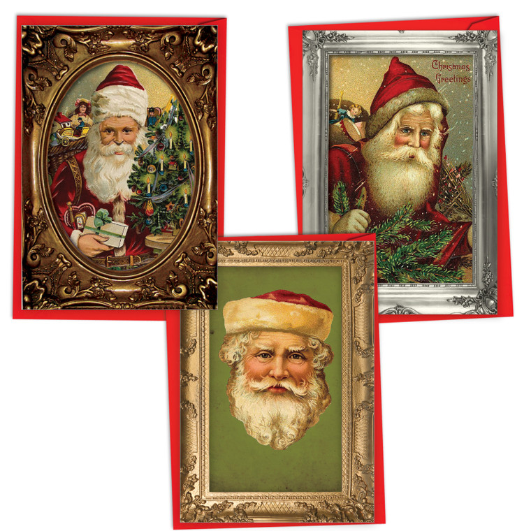 Picture-Perfect Santas, Variety Of Printed Christmas Greeting Cards - VC1746XSG-C1x3