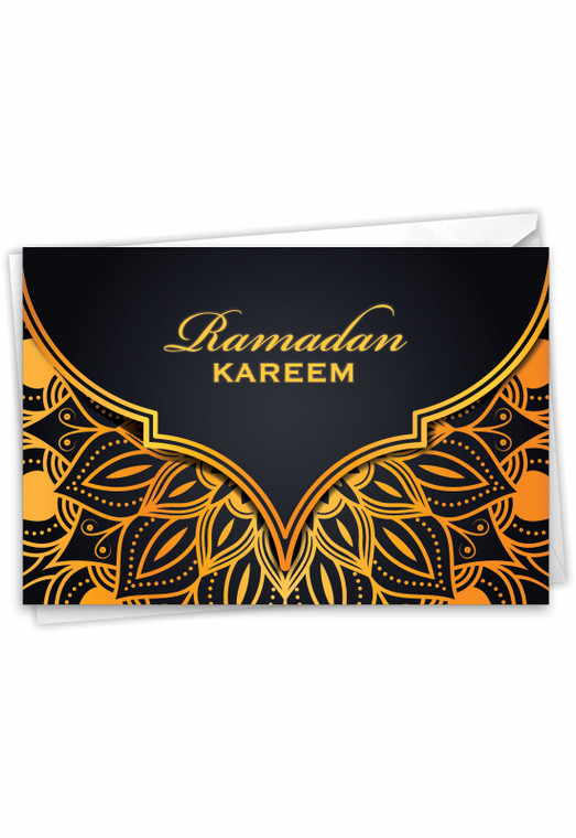 Ramadan Kareem Luxury, Printed Ramadan Greeting Card - C10387RDG
