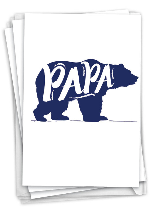 Papa Bear, Pack Of Printed Father's Day Greeting Cards - C3460FDG-C3x1