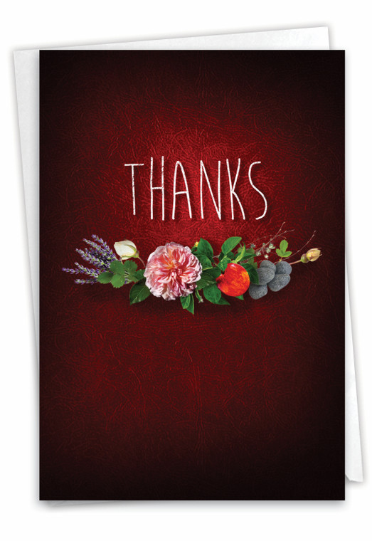 Many Thanks - Red, Printed Thank You Greeting Card - C6842BTYG