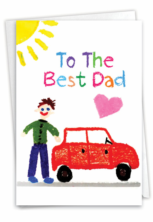 Love You Daddy - Car, Printed Birthday Father Greeting Card - C10308JBFG