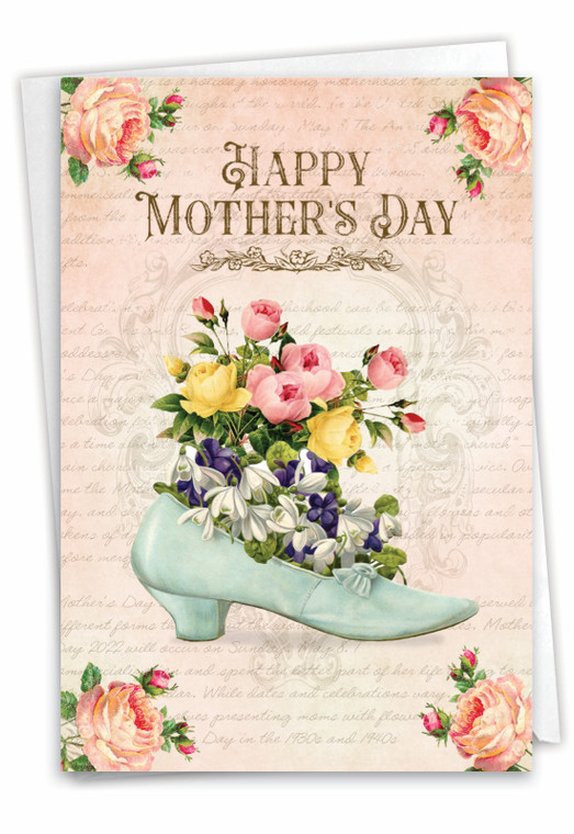 Floral Shoes - Pump, Printed Mother's Day Greeting Card - C10310FMDG
