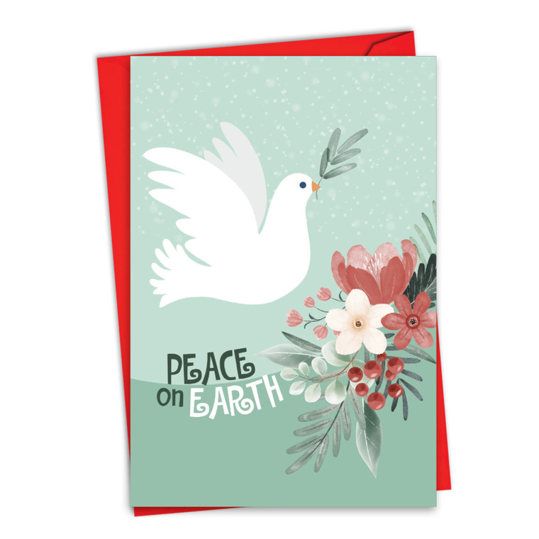 Peace On Earth - Dove, Printed Christmas Greeting Card - C10195BXS