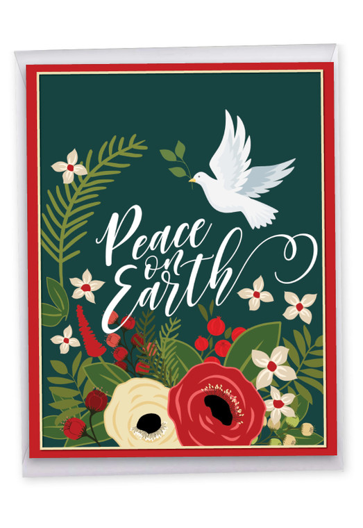 Peace On Earth - Garden, Extra Large Christmas Greeting Card - J10195HXSG-US
