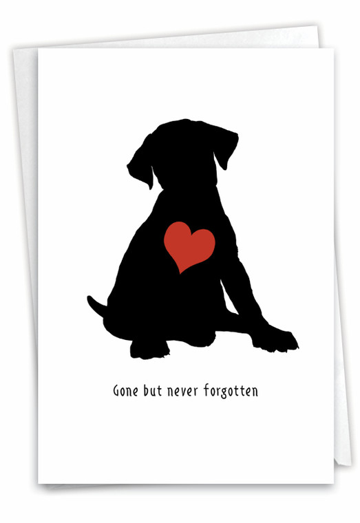 Furever In Our Heart - Dog, Printed Pet Sympathy Greeting Card - C10066APSG