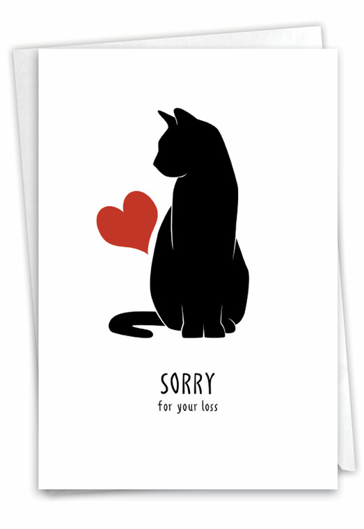 Furever In Our Heart - Cat, Printed Pet Sympathy Greeting Card - C10066BPSG