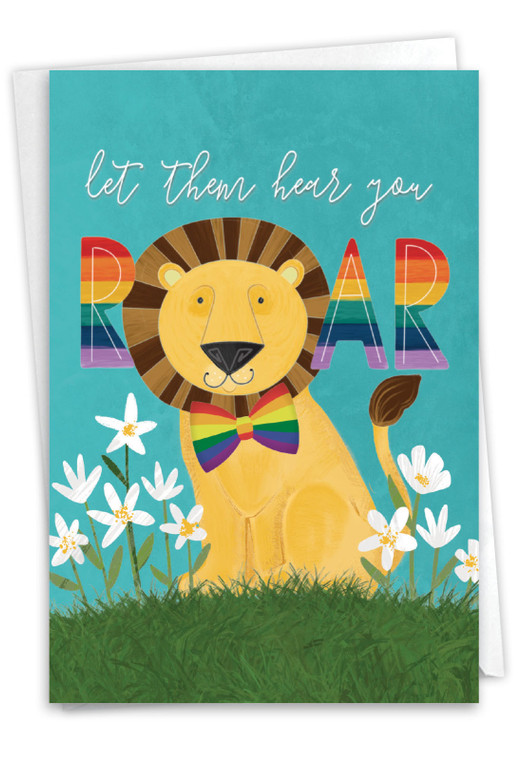 Happy Pride - Lion, Printed Congratulations Greeting Card - C10983DCGG