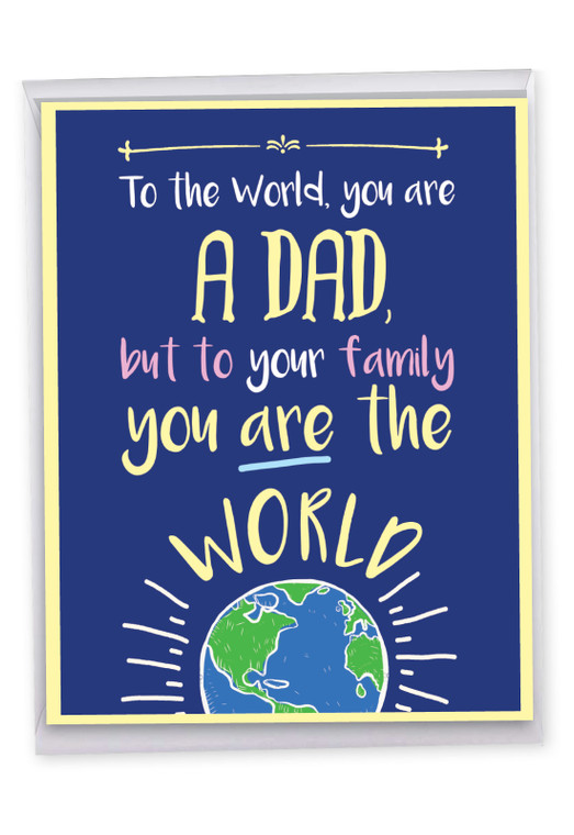 Dad Notes - Globe, Extra Large Father's Day Greeting Card - J10988HFDG