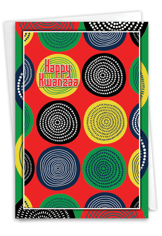 African Circles, Printed Kwanzaa Greeting Card - C3272AKW