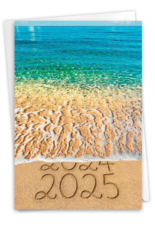 2025 Sands Of Time, Printed New Year Greeting Card - C6133JNY